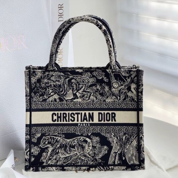 DIOR BookTote Reverse Jouy Print Tote Bag Shopping Bag Handbag - Picture 1 of 9